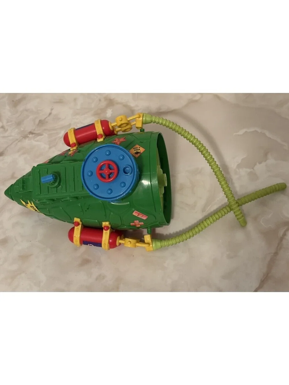 1991 TMNT Teenage Mutant Ninja Turtles Military Sewer Sub Playmates BACK ONLY